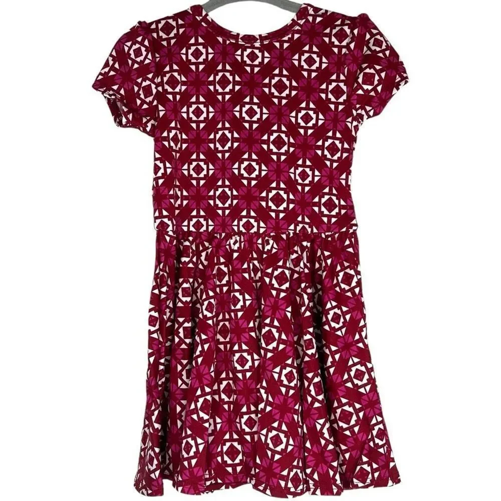 NEW Dot Dot Smile Red Mossaic Cap Sleeve Dress 12-24M